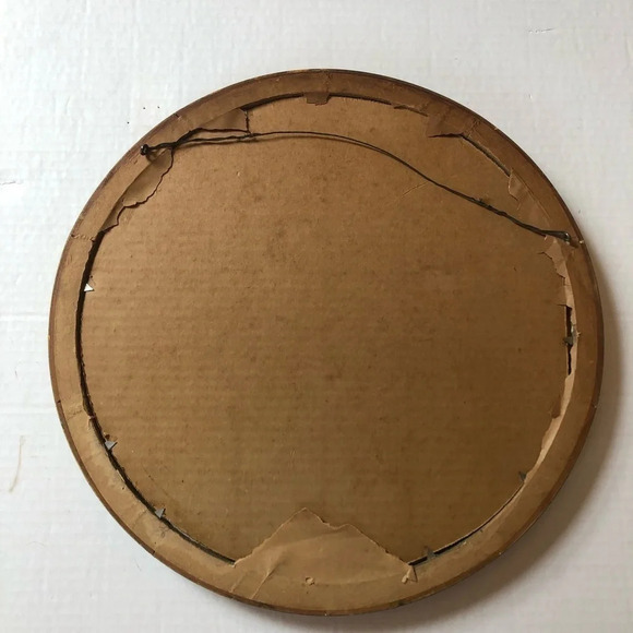 Vtg Round Frame  Floral Wall Decor - Picture 5 of 8